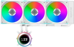 Система водяного охлаждения Lian-Li HydroShift II LCD-C 360CL ARGB Soc-AM5/AM4/1700/1851 белый 4-pin 31dB Al+Cu LCD Ret (G89.GHS2LCD36RW.R0)
