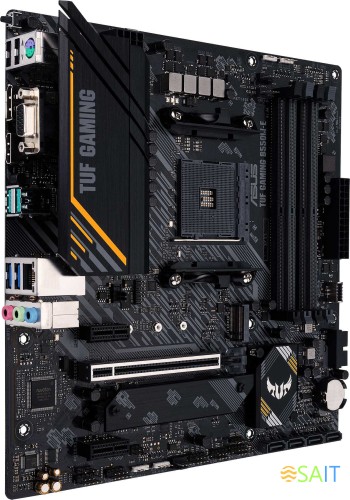 Материнская плата Asus TUF GAMING B550M-E Soc-AM4 AMD B550 4xDDR4 mATX AC`97 8ch(7.1) GbLAN RAID+VGA+HDMI+DP