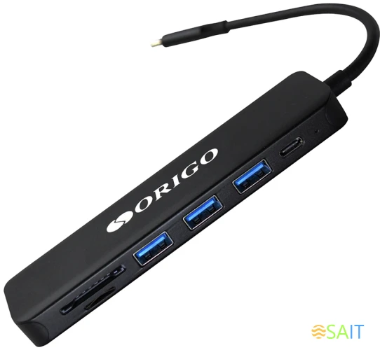 Разветвитель USB-C Origo OU3340PD 3порт. черный (OU3340PD/B1)