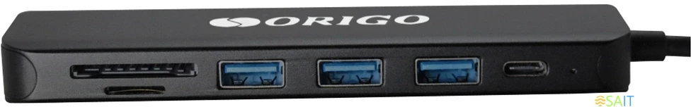 Разветвитель USB-C Origo OU3340PD 3порт. черный (OU3340PD/B1)