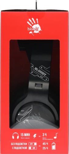 Наушники с микрофоном A4Tech Bloody GR370 черный мониторные BT/Radio/3.5mm оголовье (GR370)