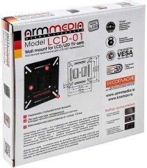 Кронштейн для телевизора Arm Media LCD-01 черный 15"-32" макс.15кг настенный фиксированный