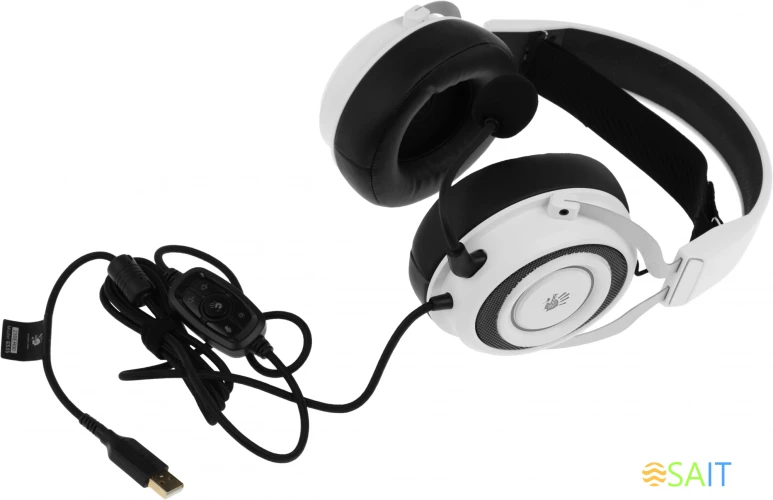 Наушники с микрофоном A4Tech Bloody G535 белый/черный 2м мониторные USB оголовье (G535 (BLACK+WHITE) USB)