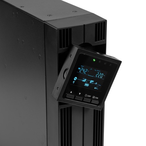 8760 SKAT-UPS 1000-RACK-ON-2X9 P3 ИБП 1000ВА/1000 Вт, 2U, On-Line, синус, встр. АКБ 24В (2x9Ач), 2хSchuko, USB, RS232, RS485, параллельный порт, слот для карт (SNMP, реле), EPO, ШхГхВ 440х330х88, масса 14.2 кг БАСТИОН SKAT-UPS 1000-RACK-ON-2X9 P3