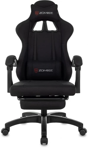 Кресло игровое Zombie Weaver черный с подголов. крестов. пластик подст.для ног пластик черный