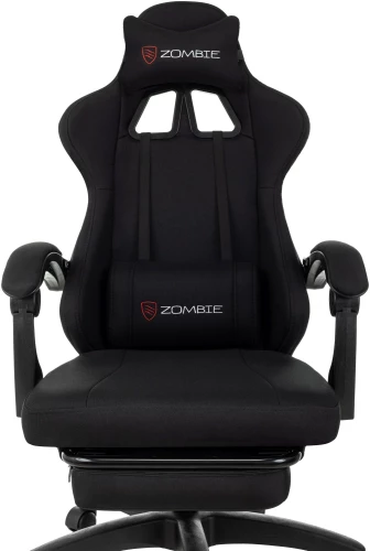 Кресло игровое Zombie Weaver черный с подголов. крестов. пластик подст.для ног пластик черный