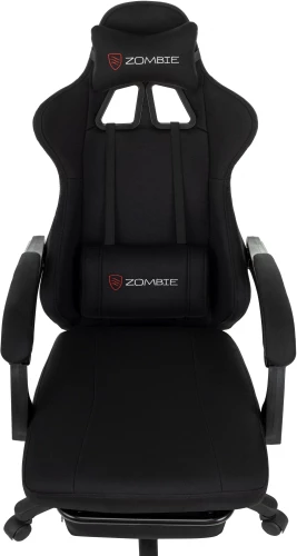 Кресло игровое Zombie Weaver черный с подголов. крестов. пластик подст.для ног пластик черный