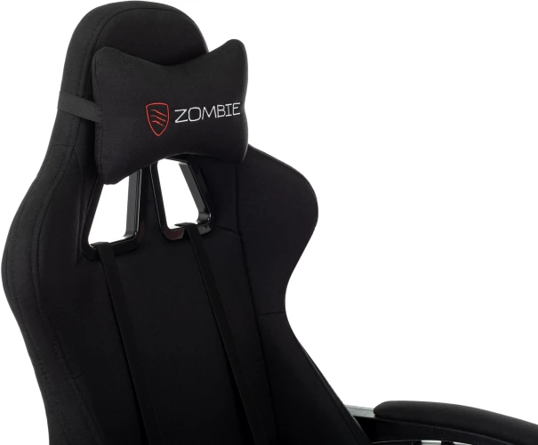 Кресло игровое Zombie Weaver черный с подголов. крестов. пластик подст.для ног пластик черный