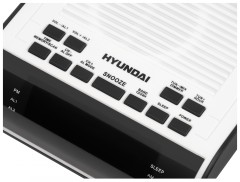Радиобудильник Hyundai H-RCL100 белый LED подсв:красная часы:цифровые FM