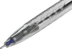 Ручка шариков. автоматическая Deli Arrow EQ01330 прозрачный/синий d=0.7мм син. черн.