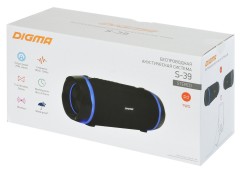 Колонка порт. Digma S-39 черный 25W 1.0 BT/USB 3000mAh (SP3925B)