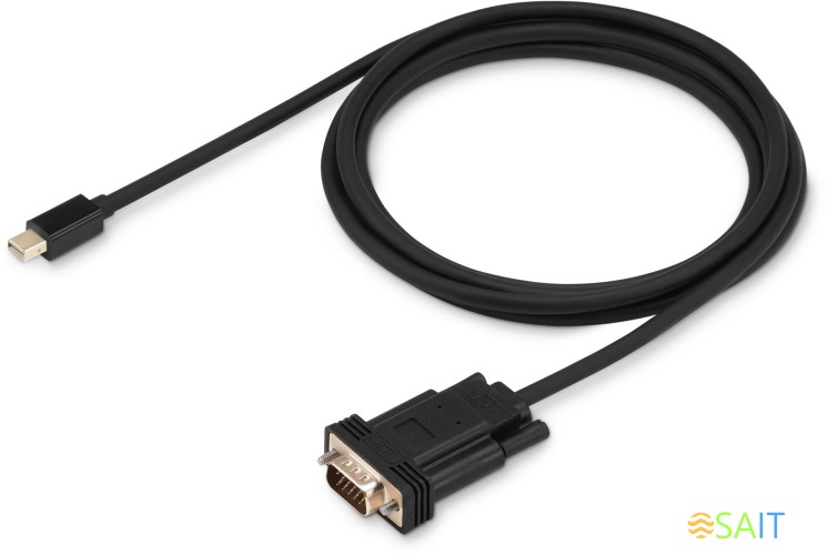 Кабель аудио-видео Buro 1.1v miniDisplayport (m)/VGA (m) 2м. позолоч.конт. черный (BHP MDPP-VGA-2)