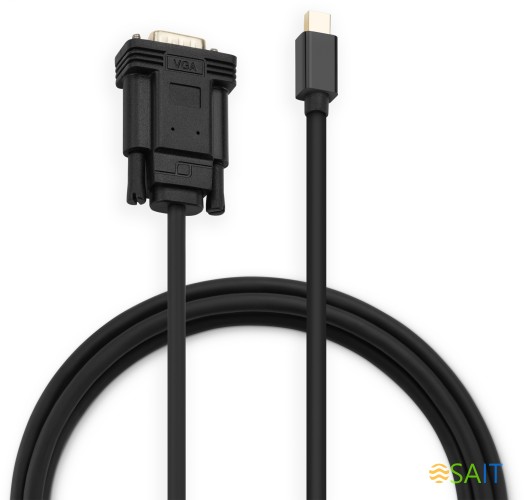 Кабель аудио-видео Buro 1.1v miniDisplayport (m)/VGA (m) 2м. позолоч.конт. черный (BHP MDPP-VGA-2)