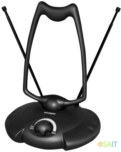 Антенна телевизионная Hyundai H-TAI200 15дБ активная черный каб.:1.35м