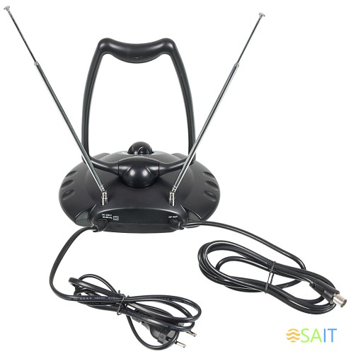 Антенна телевизионная Hyundai H-TAI200 15дБ активная черный каб.:1.35м