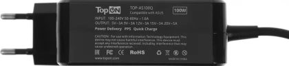 Адаптер TopON TOP-AS100Q автоматический 100W 5V-20V 5A от бытовой электросети