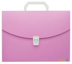 Портфель Бюрократ Pastel PASTPP01PINK 1 отдел. A4 пластик 0.7мм розовый