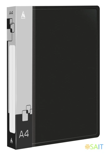 Папка на 4-х кольцах Бюрократ -0827/4R A4 пластик 0.7мм кор.27мм внутр. с вставкой ассорти