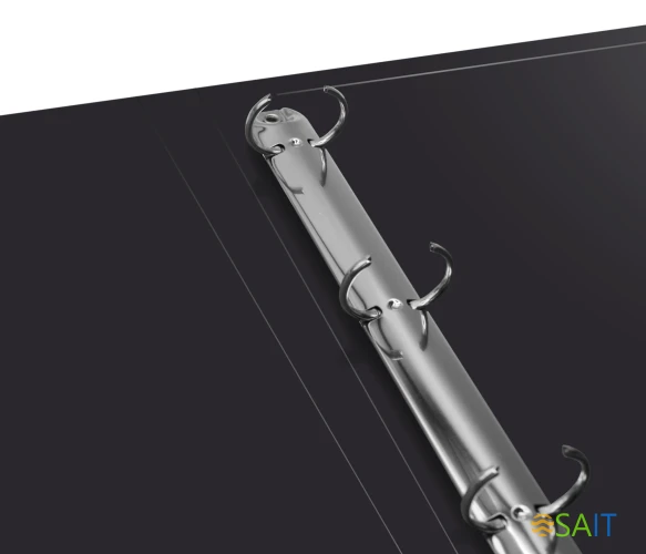 Папка на 4-х кольцах Бюрократ -0827/4R A4 пластик 0.7мм кор.27мм внутр. с вставкой ассорти