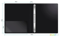 Папка на 4-х кольцах Бюрократ -0827/4R A4 пластик 0.7мм кор.27мм внутр. с вставкой ассорти