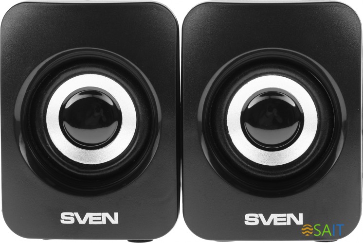Колонки Sven 130 2.0 черный 6Вт портативные