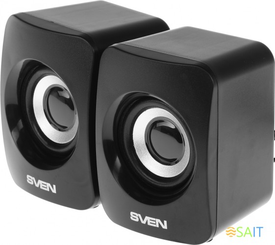Колонки Sven 130 2.0 черный 6Вт портативные