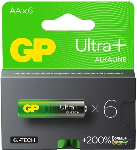 Батарея GP Ultra Plus Alkaline 15AUPA21-2CRB6 AA (6шт) блистер