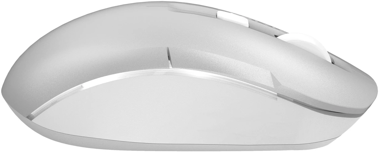 Мышь A4Tech Fstyler FB26CS Air2 серебристый/белый оптическая 2000dpi silent беспров. BT/Radio USB для ноутбука 4but (FB26CS AIR2 ICY WHITE)