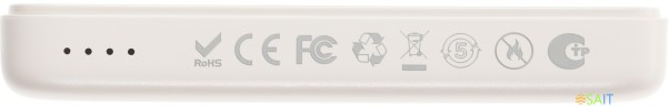 Мобильный аккумулятор Solove W12 5000mAh QC3.0/PD3.0 20W 3A USB-C беспров.зар. бежевый (W12 BEIGE RUS)