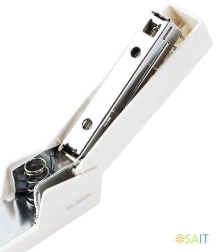 Степлер Deli ENS084 WHITE Nusign 24/6 26/6 (20листов) белый 100скоб коробка