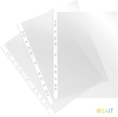 Папка-вкладыш Бюрократ СуперЛюкс -080TSLUX тисненые A4+ 80мкм (упак.:100шт)