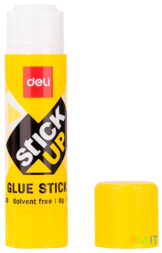 Клей-карандаш Deli Stick UP EA20010 8гр корп.желтый ПВП дисплей картонный усиленный