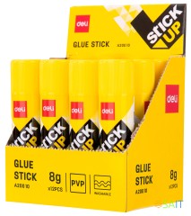 Клей-карандаш Deli Stick UP EA20010 8гр корп.желтый ПВП дисплей картонный усиленный