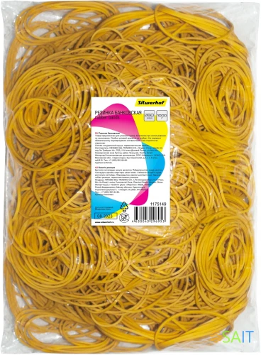 Резинки для купюр Silwerhof 189023 d=60мм 2мм 1000гр натуральный