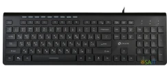 Клавиатура Оклик 490ML черный USB slim Multimedia LED