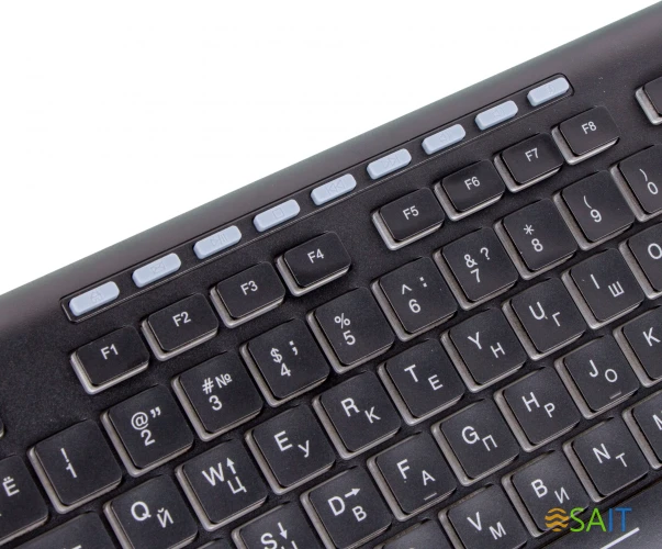 Клавиатура Оклик 490ML черный USB slim Multimedia LED