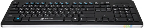 Клавиатура Оклик 870S черный USB беспроводная slim Multimedia