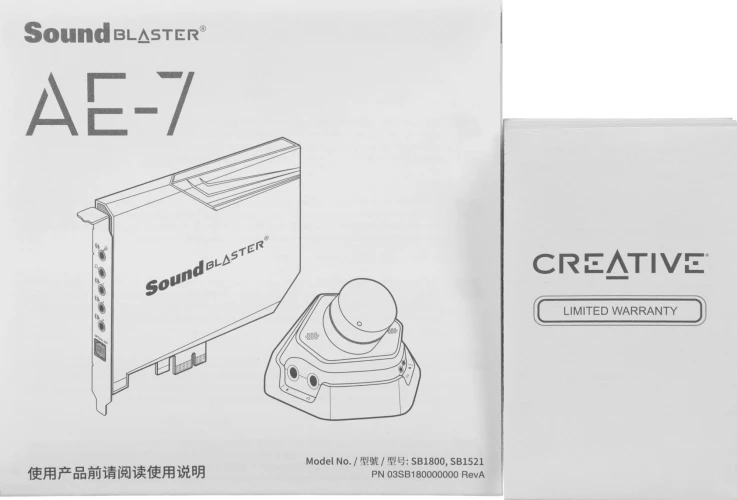 Звуковая карта Creative PCI-E Sound Blaster AE-7 (Sound Core3D) 5.1 Ret