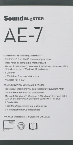 Звуковая карта Creative PCI-E Sound Blaster AE-7 (Sound Core3D) 5.1 Ret