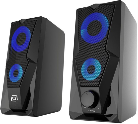 Колонки Оклик OK-127 2.0 черный 6Вт