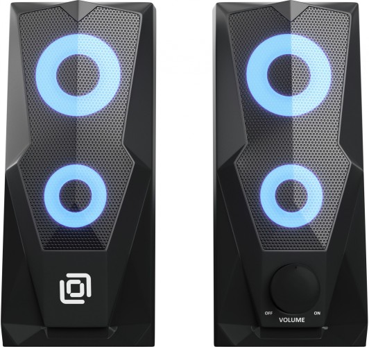 Колонки Оклик OK-127 2.0 черный 6Вт