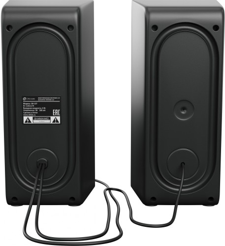 Колонки Оклик OK-127 2.0 черный 6Вт