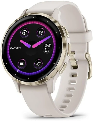 Смарт-часы Garmin Venu 3s 41мм 1.2" AMOLED корп.бежевый рем.бежевый разм.брасл.:110-175мм (010-02785-04)