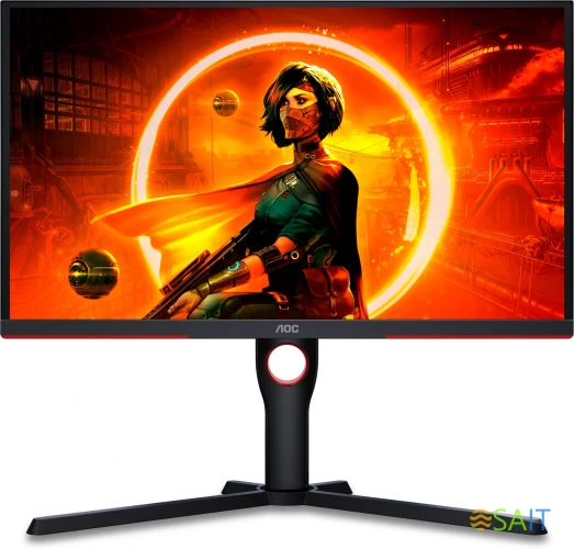 Монитор AOC 24.5" Gaming 25G3ZM черный/красный VA LED 16:9 HDMI матовая HAS Piv 300cd 178гр/178гр 1920x1080 240Hz FreeSync DP FHD 4.24кг