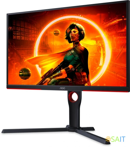 Монитор AOC 24.5" Gaming 25G3ZM черный/красный VA LED 16:9 HDMI матовая HAS Piv 300cd 178гр/178гр 1920x1080 240Hz FreeSync DP FHD 4.24кг