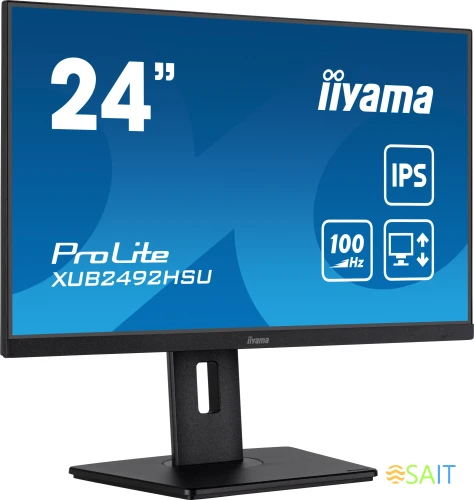 Монитор Iiyama 23.8" ProLite XUB2492HSU-B6 черный IPS LED 0.4ms 16:9 HDMI M/M матовая HAS Piv 250cd 178гр/178гр 1920x1080 100Hz DP FHD USB 4.9кг