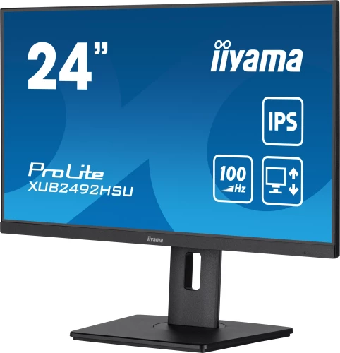 Монитор Iiyama 23.8" ProLite XUB2492HSU-B6 черный IPS LED 0.4ms 16:9 HDMI M/M матовая HAS Piv 250cd 178гр/178гр 1920x1080 100Hz DP FHD USB 4.9кг