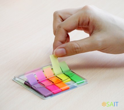 Закладки самокл. индексы пластиковые Stick`n 26002 12x45мм 5цв.в упак. 40лист Z-сложения блистер