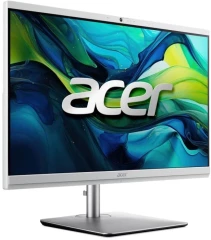 Моноблок Acer Aspire C24-195ES 23.8" Full HD Core Ultra 7 155U (1.7) 16Gb SSD512Gb Graphics CR Eshell GbitEth WiFi BT 65W клавиатура мышь Cam серебристый 1920x1080