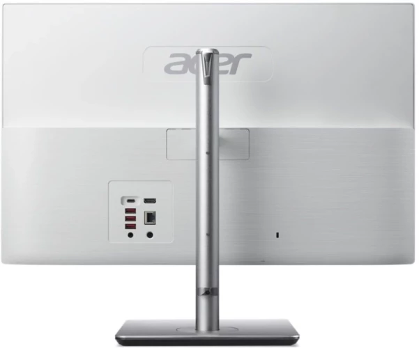 Моноблок Acer Aspire C24-195ES 23.8" Full HD Core Ultra 7 155U (1.7) 16Gb SSD512Gb Graphics CR Eshell GbitEth WiFi BT 65W клавиатура мышь Cam серебристый 1920x1080